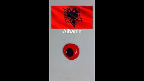 Satisfying mixing the colors of the Albanian Flag 🇦🇱