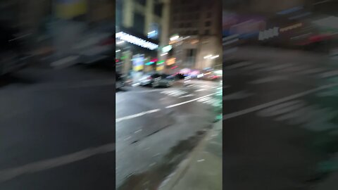 West 35th Street and 8th Avenue in New York City 2021.
