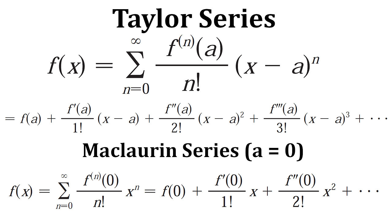 Review Question 10: Taylor and Maclaurin Series