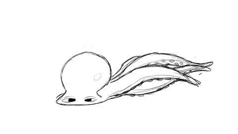 Octopus Walk Cycle - Hand Drawn 2D Animation