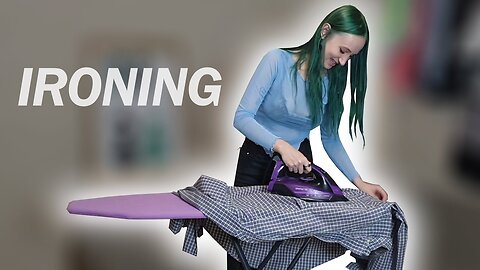 Ironing clothes with plenty of thick steam