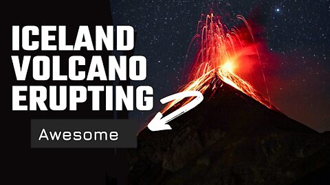 Iceland volcano erupting