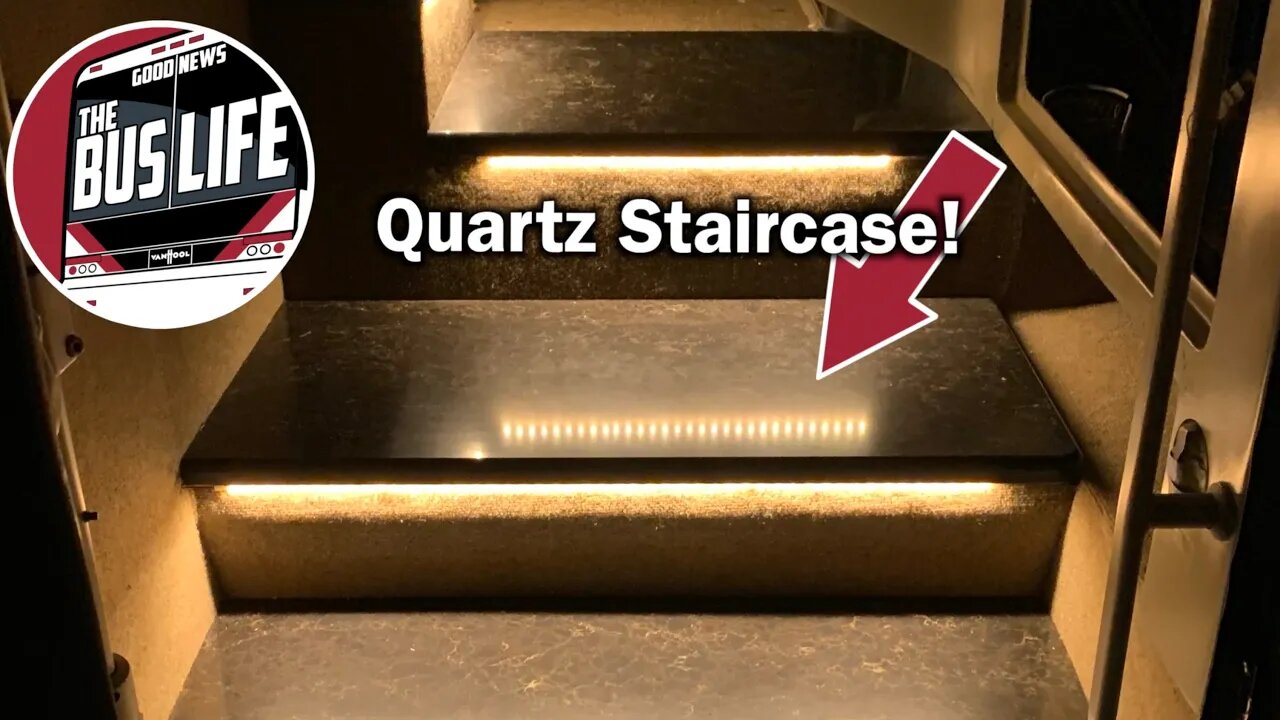 Quartz Staircase for our Custom Land Yacht￼!