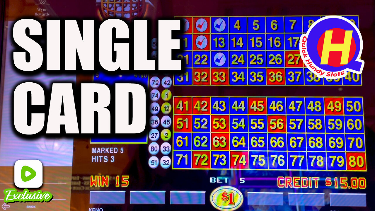RUMBLE EXCLUSIVE! Single Card KENO! QHS Free Play May: Day 4