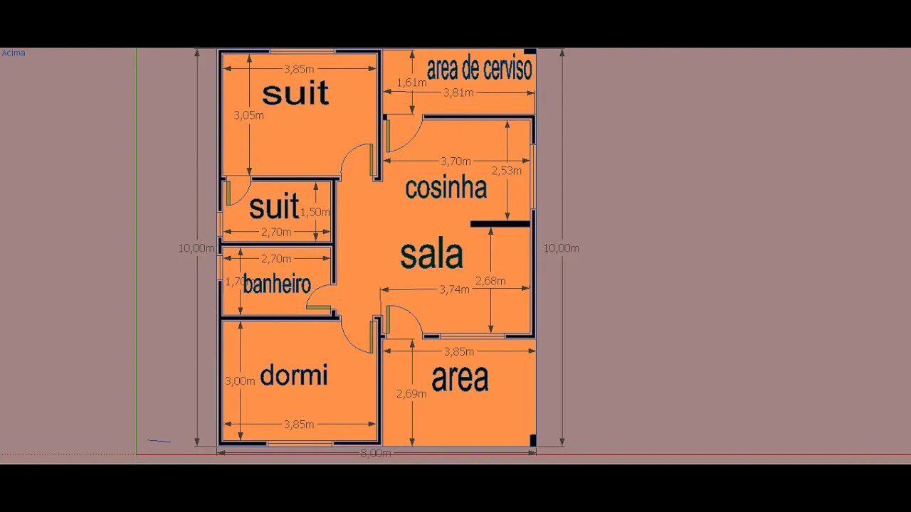 planta baixa casa 10 por 8 ideias pra voce que vai contruir