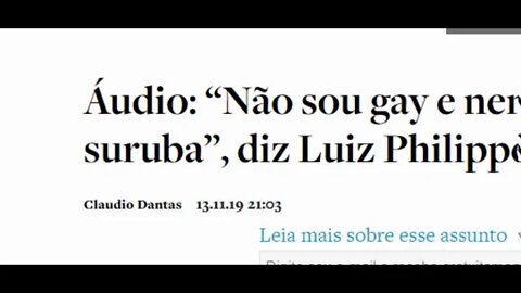 LUIZ PHILIPPE Áudio: “Não sou gay e nem sei onde faz suruba” em resposta a boato do deputado Frota