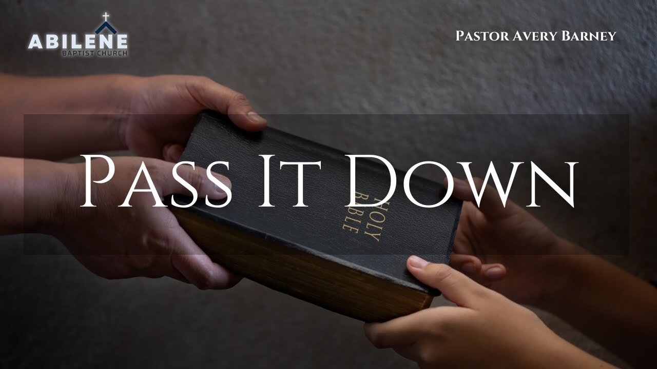 Pass it Down (Full Service) | Pastor Avery Barney