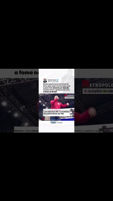 Quero ver o Boulos falar em taxar o R$ 7,4 milhões do Lula #shorts #lula #psol #boulos #bolsonaro