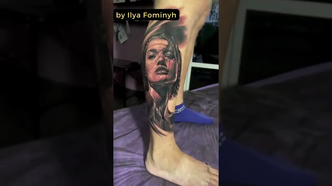 Stunning work by Ilya Fominyh #shorts #tattoos #inked #youtubeshorts