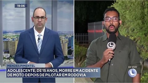 Mendes Pimentel: Adolescente, de 15 anos, morre em acidente de moto depois de pilotar em rodovia