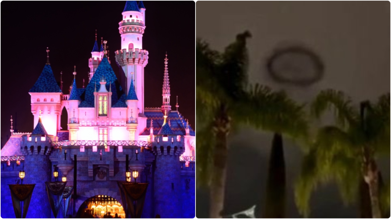 Someone Spotted A Dark UFO Hovering Above Disneyland & It's Oddly Spooky (VIDEO)