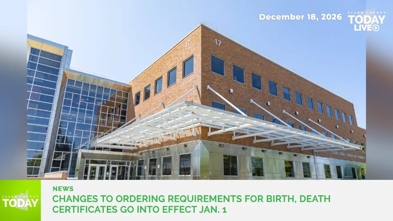 Changes to ordering requirements for birth, death certificates go into effect Jan. 1