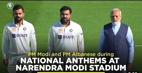 PM Modi & PM Albanese during National Anthems at Narendra Modi Stadium | Ind vs Aus❘ 4th Test Match