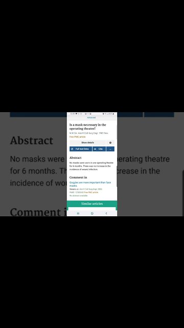 From NIH . G O V page. no increase in infection from not wearing a mask during surgery.