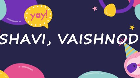 Happy Birthday to Vaishavi, Vaishnodevi - Birthday Wish From Birthday Bash