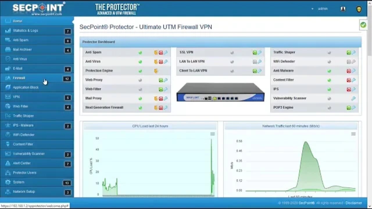 SecPoint Protector V54 0 - UTM Firewall Appliance - Block Skype Whatsapp