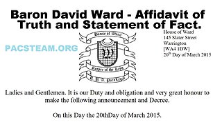 Baron David Ward - Affidavit of Truth and Statement of Fact.