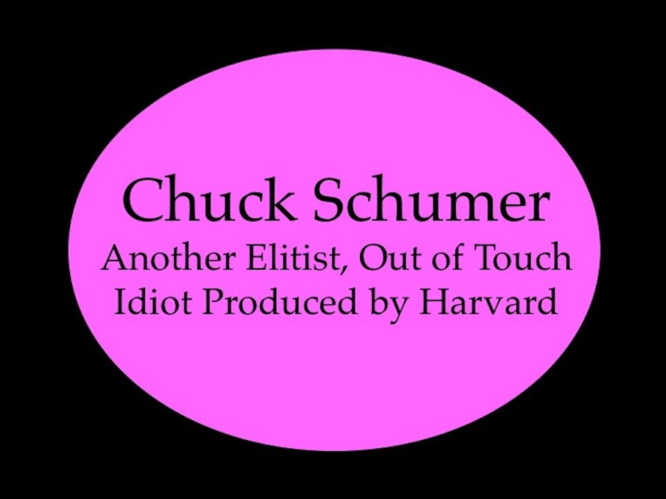 Chuck Schumer: Another Elitist Idiot Produced by Harvard