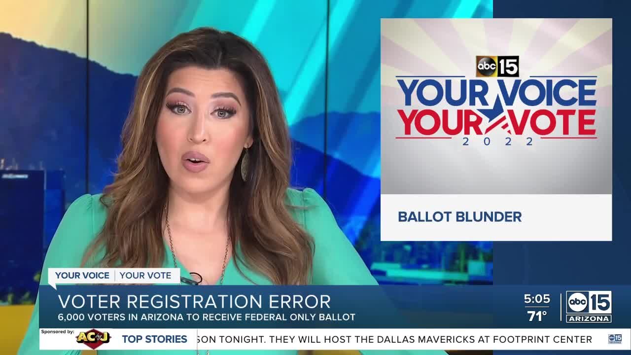 Registration error affects up to 6,000 Arizona voters