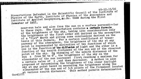 DOCUMENTO DE LA CIA HABLA DE "FLAT EARTH" & "NEAR SUN"(SOL CERCANO)