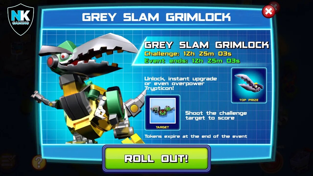 Angry Birds Transformers - Grey Slam Grimlock - Day 6 - Featuring Energon Soundwave