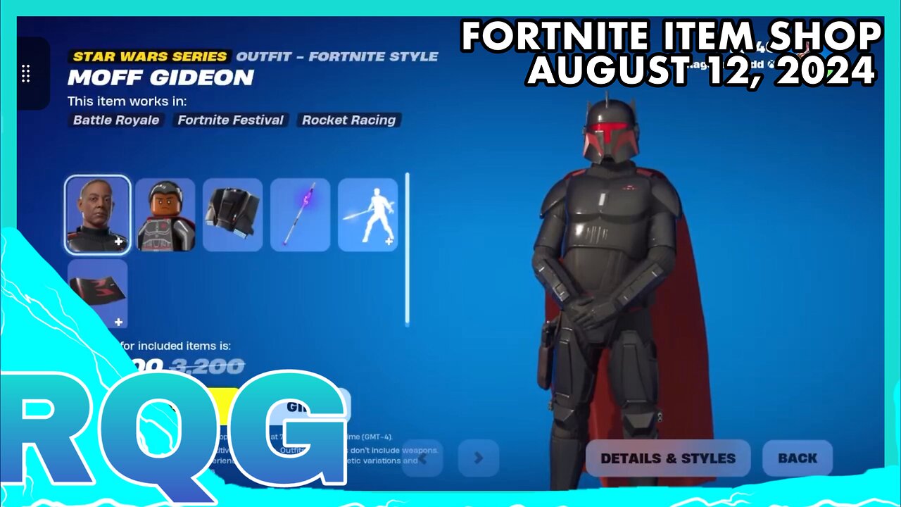 “NEW” MOFF GIDEON+GROGU ARE HERE! FORTNITE ITEM SHOP (August 12, 2024)