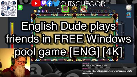 English Dude plays friends in FREE Windows pool game [ENG] [4K] 🎱🎱🎱 8 Ball Pool 🎱🎱🎱
