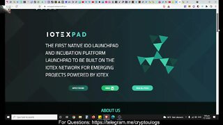 Iotexpad IDO in Days. First Launchpad For The Iotex blockchain. Get Whitelisted Now. Can $TEX 100X?