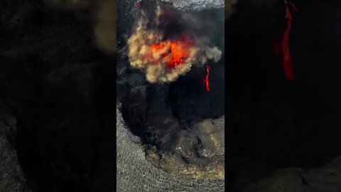 Fagradalsfjall's Volcanic Crater Collapsing