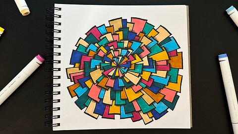 Spiral Zentangle pattern design guide