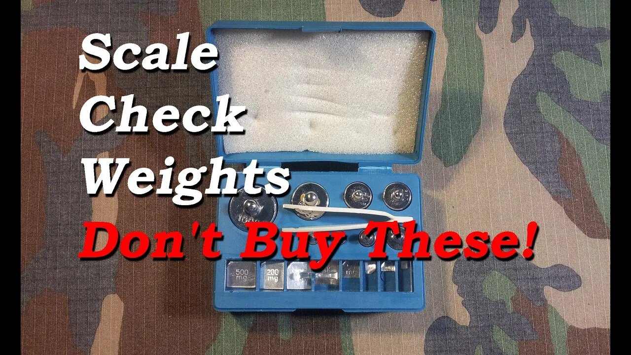 Scale Check Weights, Grams, Worst Purchase EVER for Reloading!