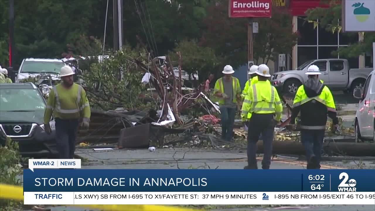 Storm damage in Annapolis