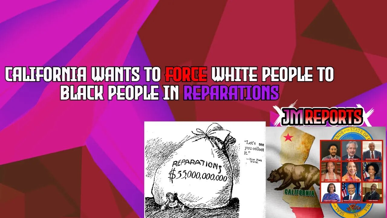 California task force wants white people to pay reparations to black residents due to slavery