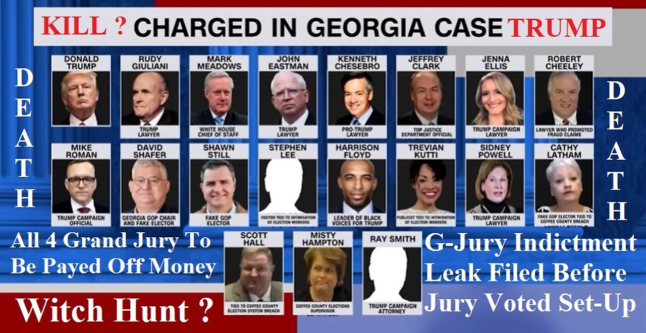 Georgia Indicts Trump 18 Other For Racketeering Criminal Enterprise "Witch Hunt"