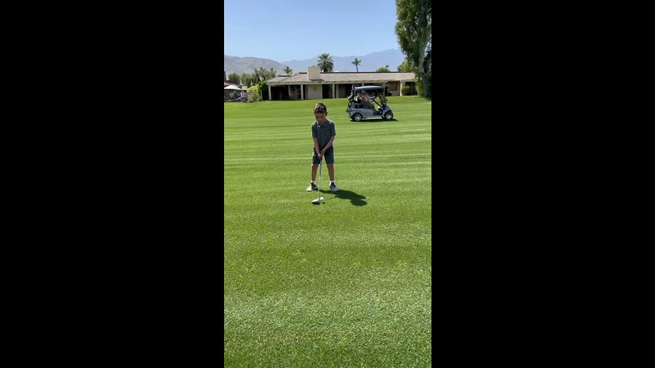 Mateo on the 14th fairway