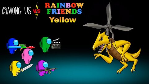 among us vs rainbow friends yellow #amongus #rainboefriendsyello