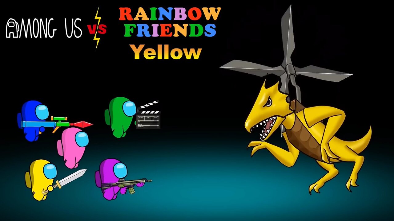 among us vs rainbow friends yellow #amongus #rainboefriendsyello