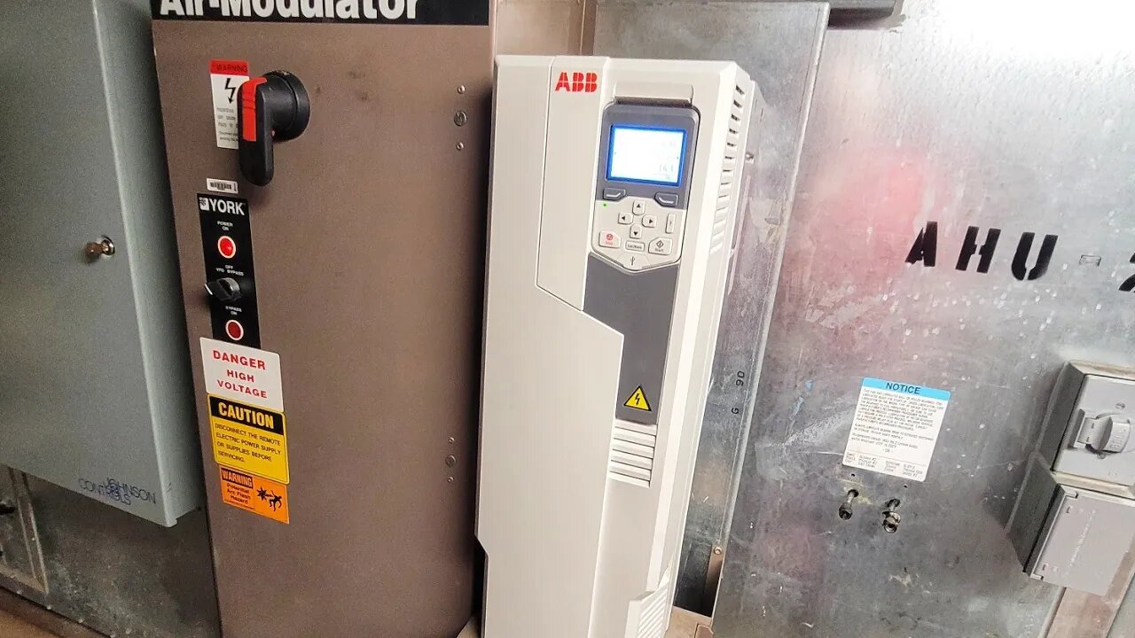 Replace an ABB 550 VFD with an ABB 580 VFD on an Air Handler Supply Fan Motor