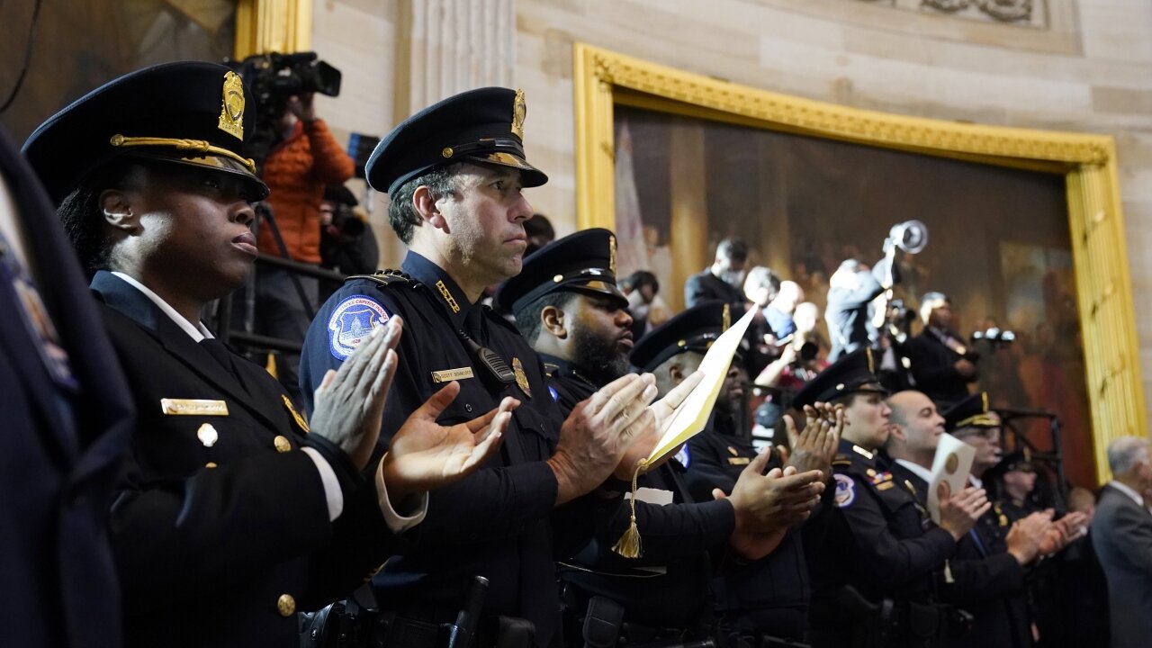 Police Officers Receive Congressional Gold Medals For Jan. 6 Response