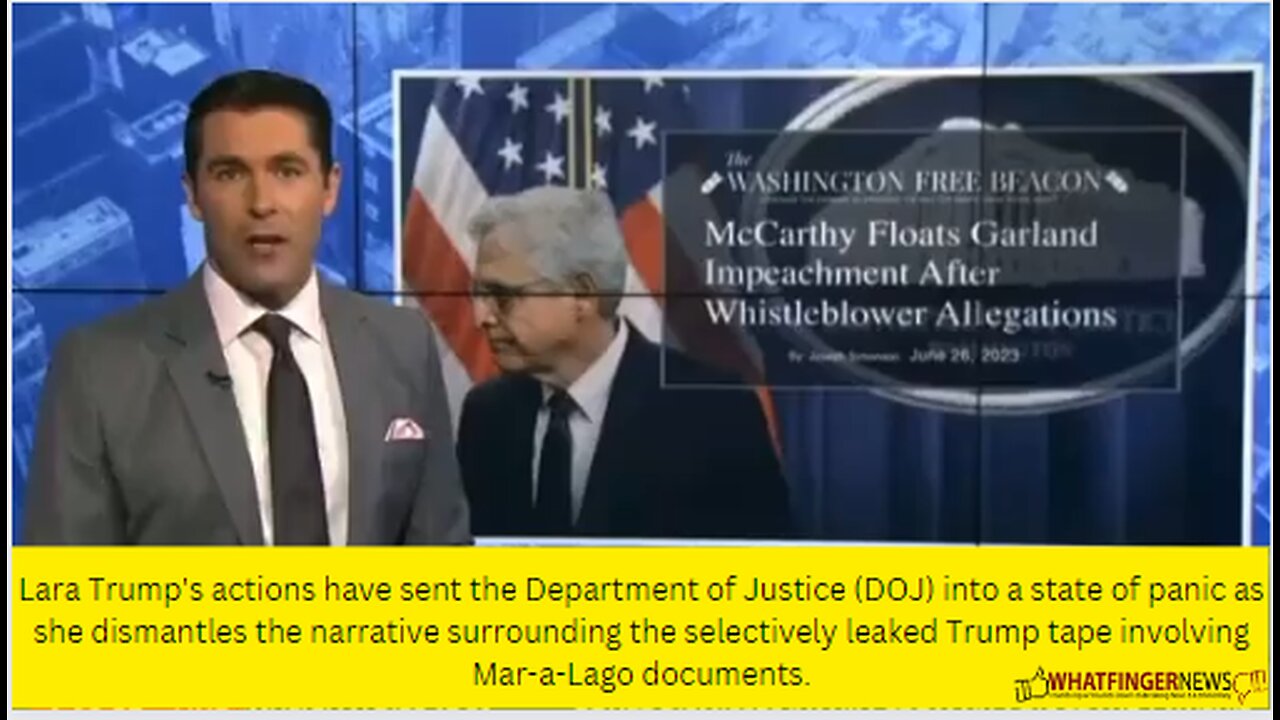 Lara Trump's actions have sent the Department of Justice (DOJ) into a state