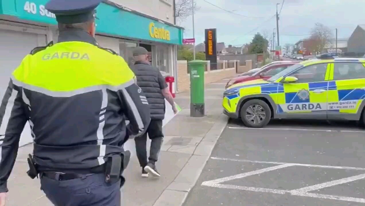 Irishman peacefully protesting outside business that makes money from illegal immigration is arreste