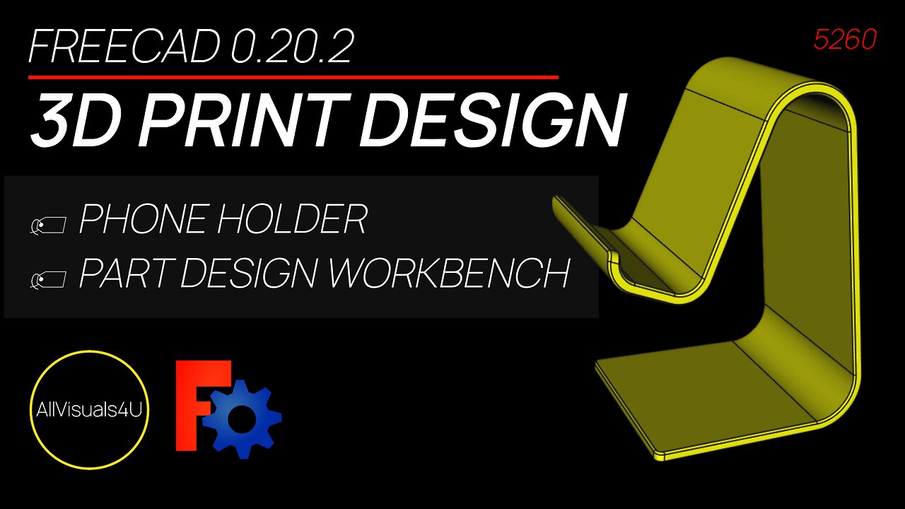📱 How To Make A Phone Stand - FreeCAD 3D Modeling - How To Model For 3D Printing
