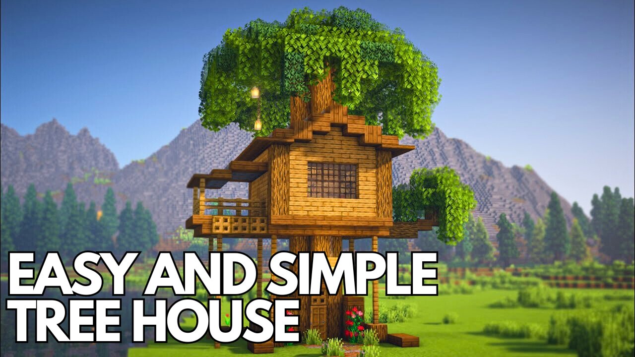 Minecraft: Easy and Simple Tree House Build Tutorial