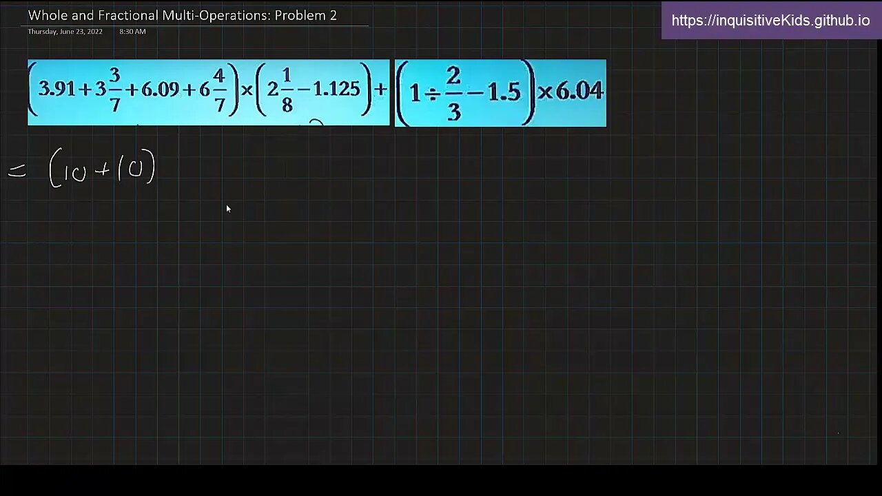 Whole and Fractional Multi Operations: Problem 2