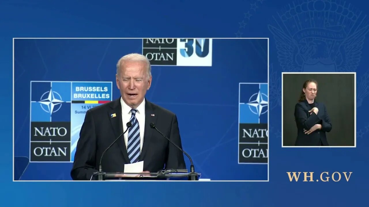 Bumbling Joe Biden Holds a Press Conference, NATO Headquarters, Brussels, Belgium, 06/14/2021