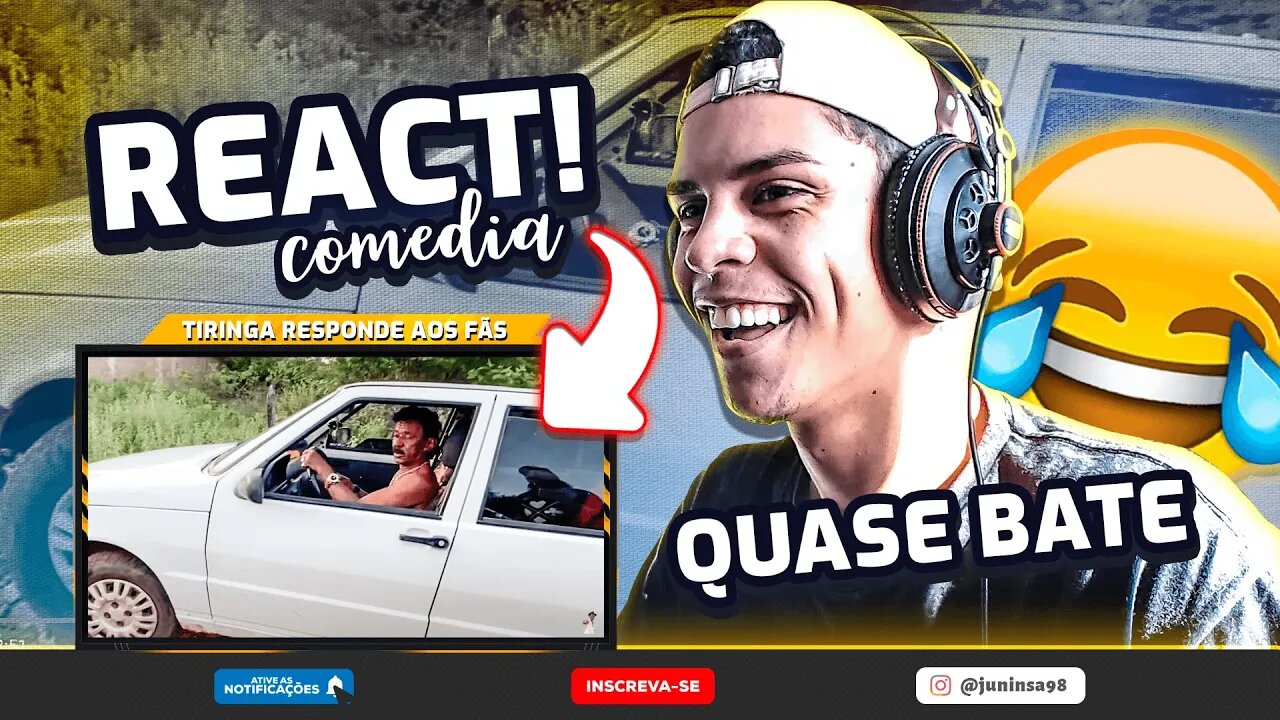 TIRINGA QUASE BATE O CARRO RESPONDENDO FÃ: "VOCÊ LEVA PAULA ATRÁS" 😂 [React - Comédia]