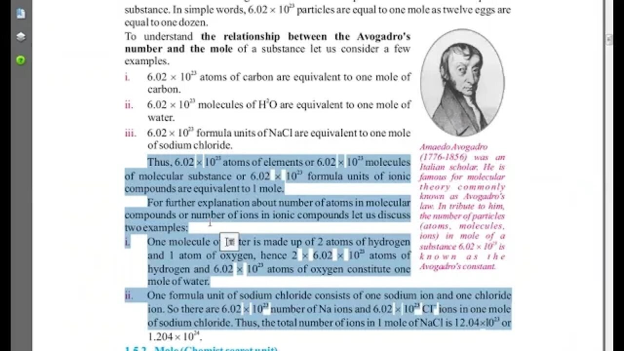 Chem 8 Lec 6 Avogadro's Number