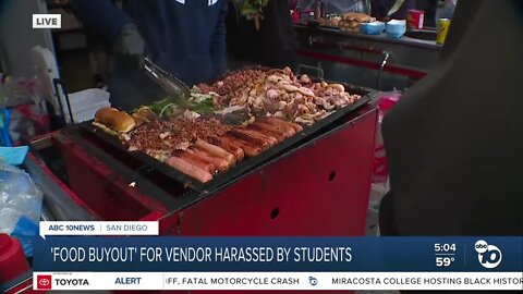 Community hosts "Food Buyout" event for vendor harassed by students
