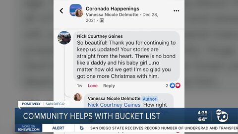 Community helps woman with ailing father's bucket list