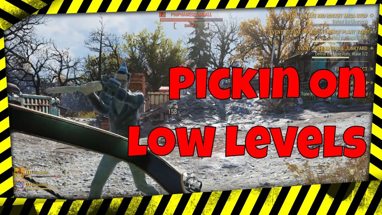 Picking On Some Low Levels At Fallout 76's Gorge Junkyard